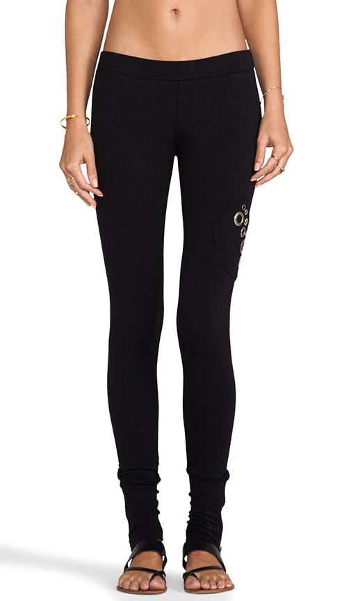 Grommet Loungewear Zip Cuff Legging