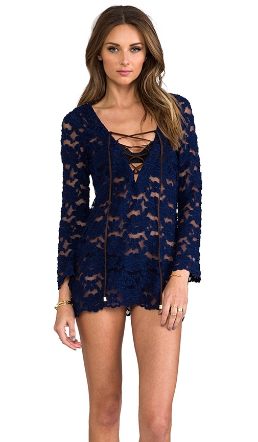 navy lace cover up