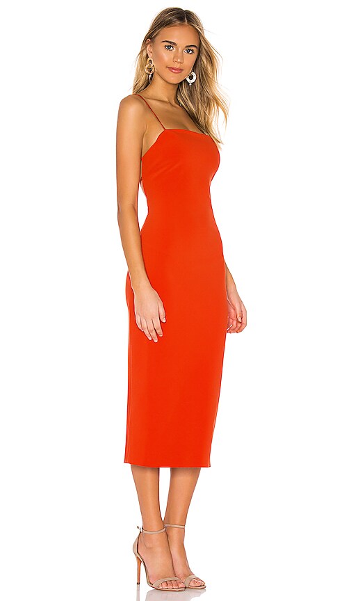 lea lace up midi dress