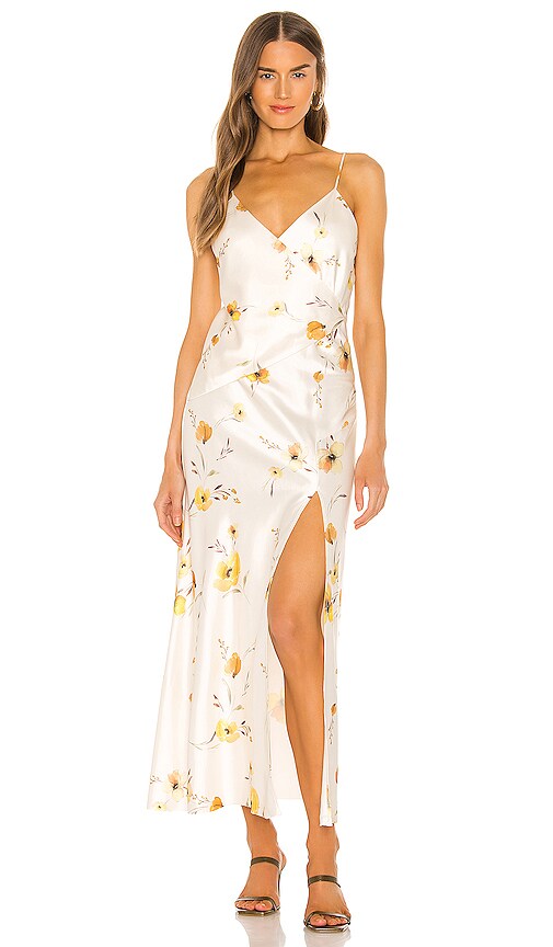 bec and bridge floral midi dress