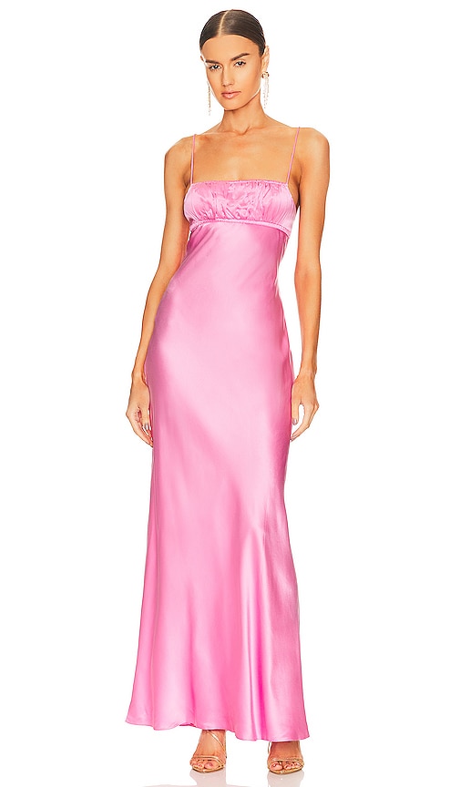BCBGMAXAZRIA Corset Tulle Gown in Orchid