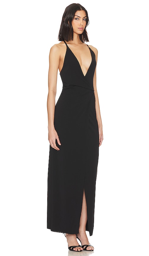 Shop Bec & Bridge Zadie Wrap Maxi Dress In Black