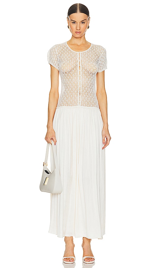Bec + Bridge Breeze Short Sleeve Maxi Dress in Ivory