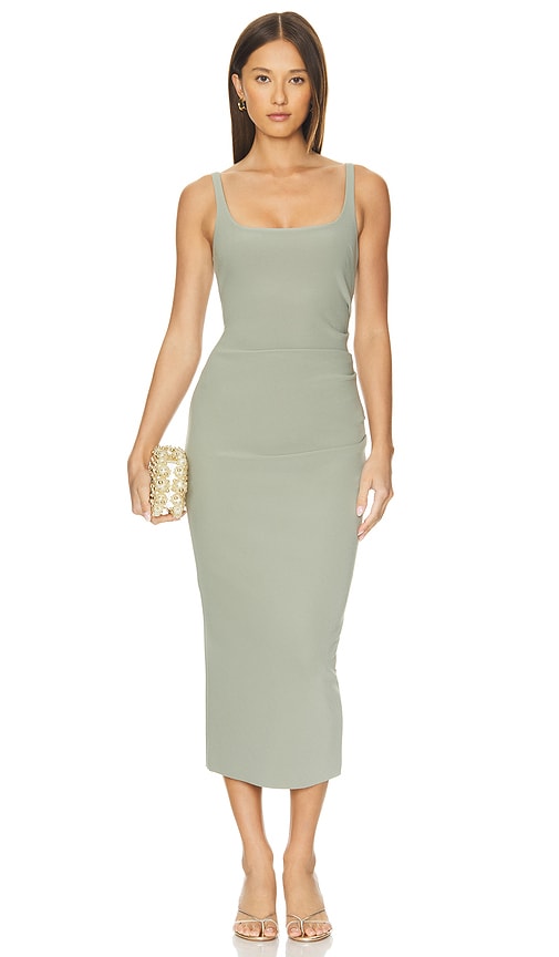 Bec + Bridge Be Mine Square Neck Dress in Sage