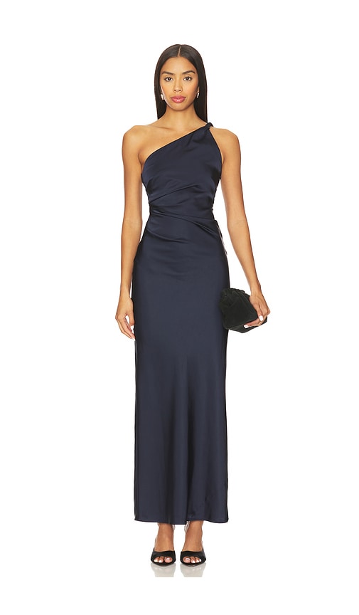 bec and bridge blue one shoulder dress Bec and Bridge Salton Sea One Shoulder Midi Dress – Coco & Lola main image 1