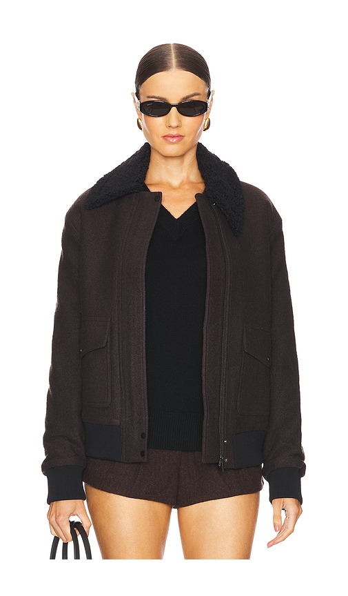 Bec & Bridge Teyana Bomber Jacket In Dark Chocolate