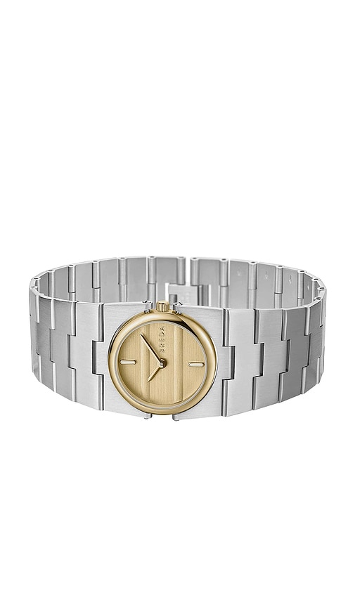  Breda Sync Watch In Metallic Silver. 