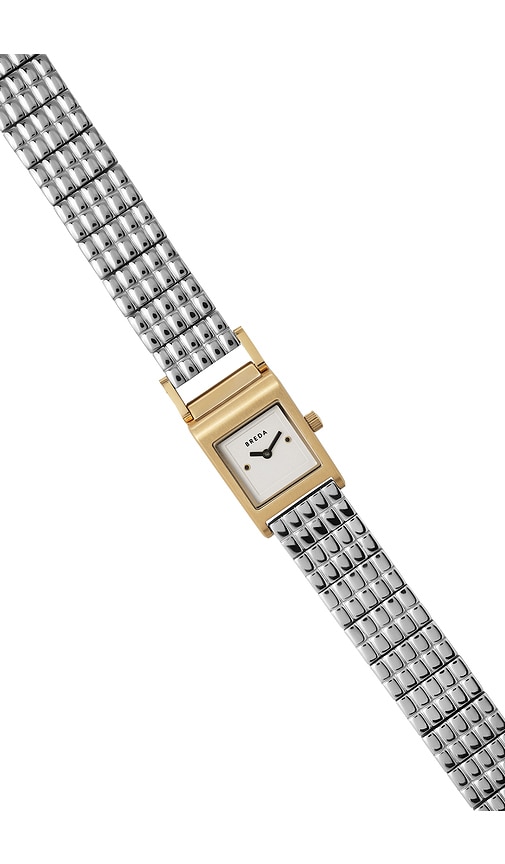  Breda Revel Watch In Metallic Silver. 