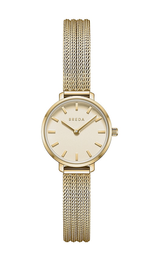 Breda Beverly Mesh Watch in Metallic Gold 175$