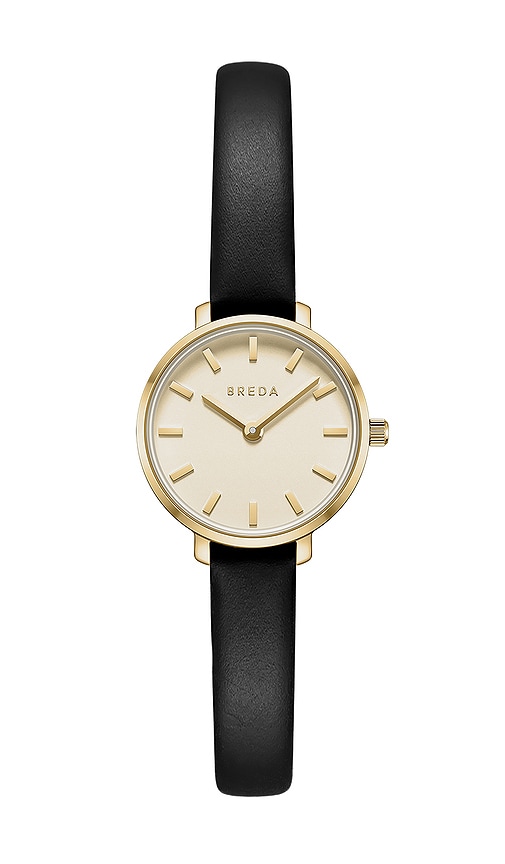 Breda Beverly Leather Watch in Metallic Gold 150$