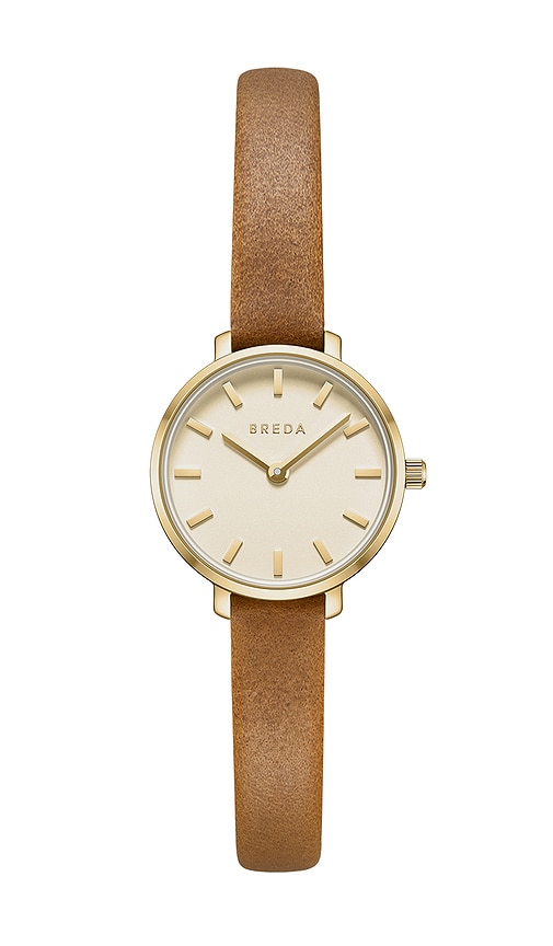 Breda Beverly Leather Watch in Metallic Gold 150$