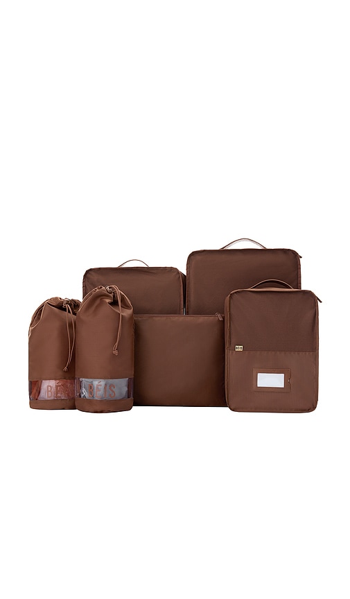 The 6pc Packing Cubes in Brown.