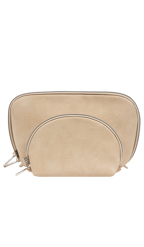BEIS The Cosmetic Pouch Set in Beige