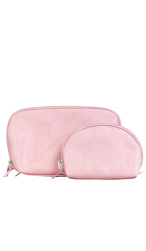 Beis The Cosmetic Pouch Set In Atlas Pink