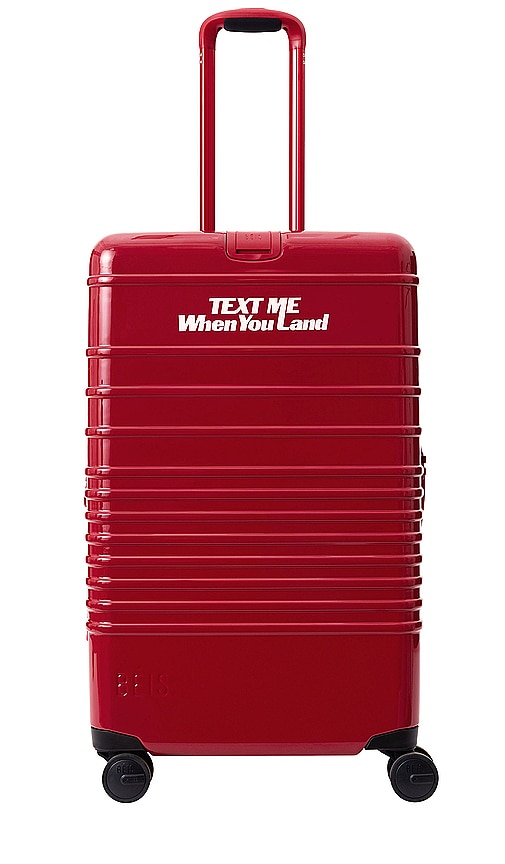 Shop Beis The Medium Check-in Roller In Text Me Red