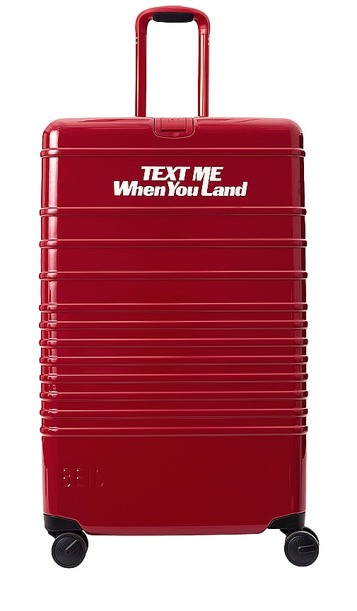 Shop Beis The Large Check-in Roller In Text Me Red