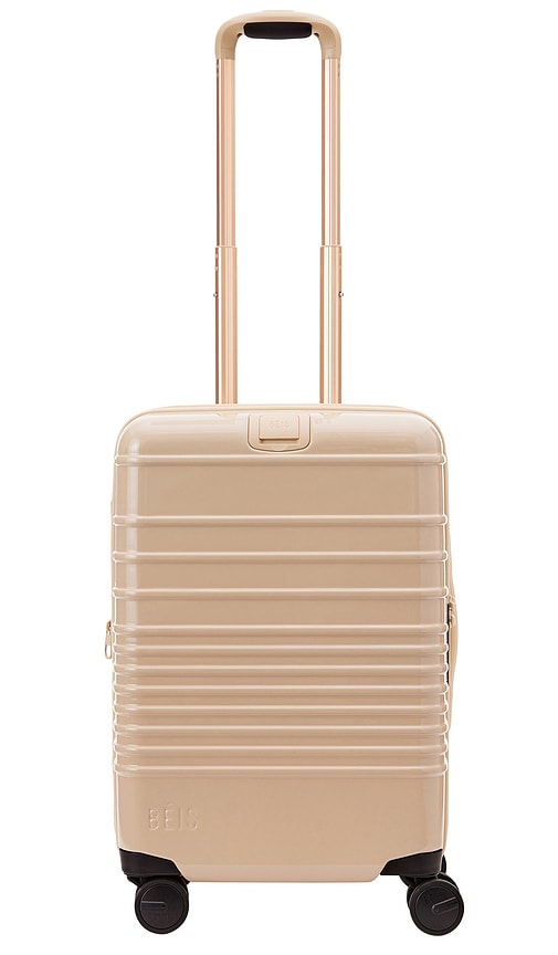 BEIS The Glossy Carry-On Roller in Beige