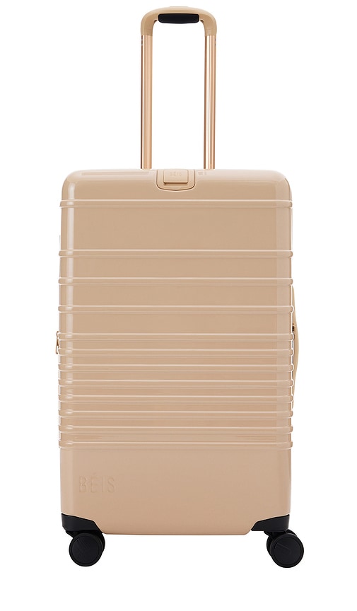 Shop Beis The Glossy Medium Check-in Roller In Beige
