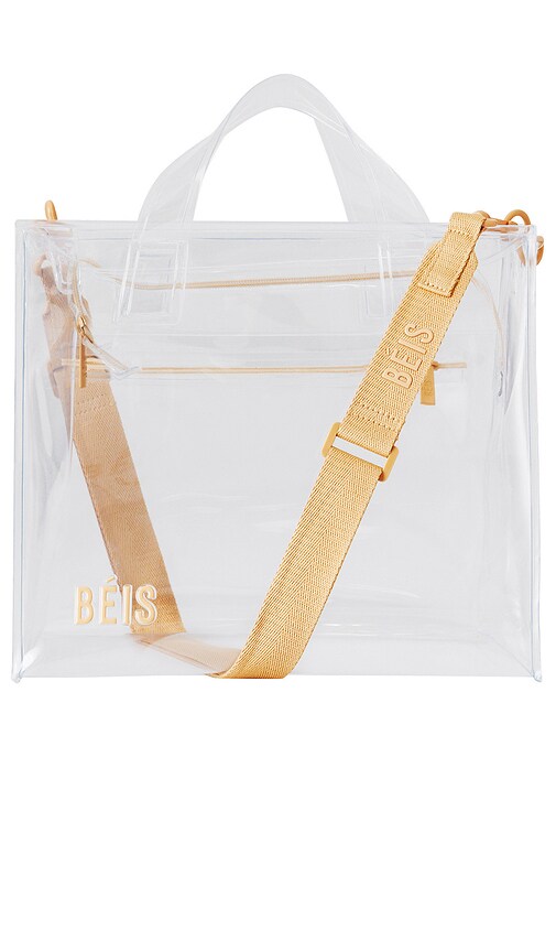 【BEIS】★トートバッグ★ The Stadium Tote BÉIS 'The Stadium Tote'' in Clear with Black Trim - Clear