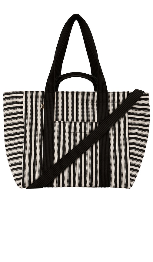 BEIS The Summer Stripe Tote in Black