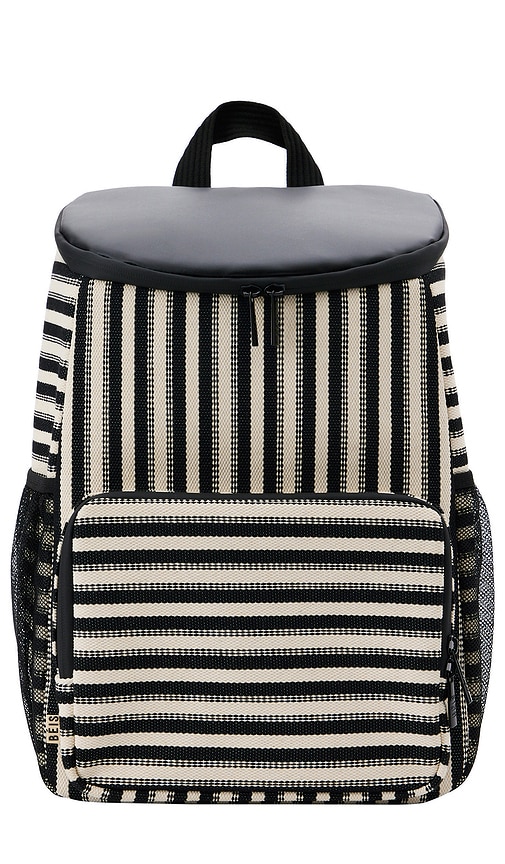 Shop Beis The Summer Stripe Cooler Backpack In 黑色