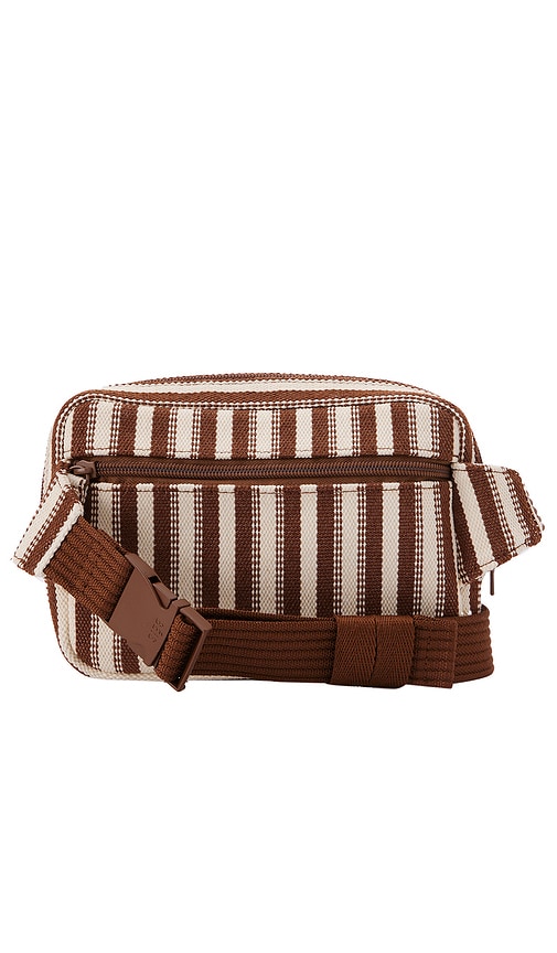 Shop Beis The Summer Stripe Belt Bag In 淡棕色