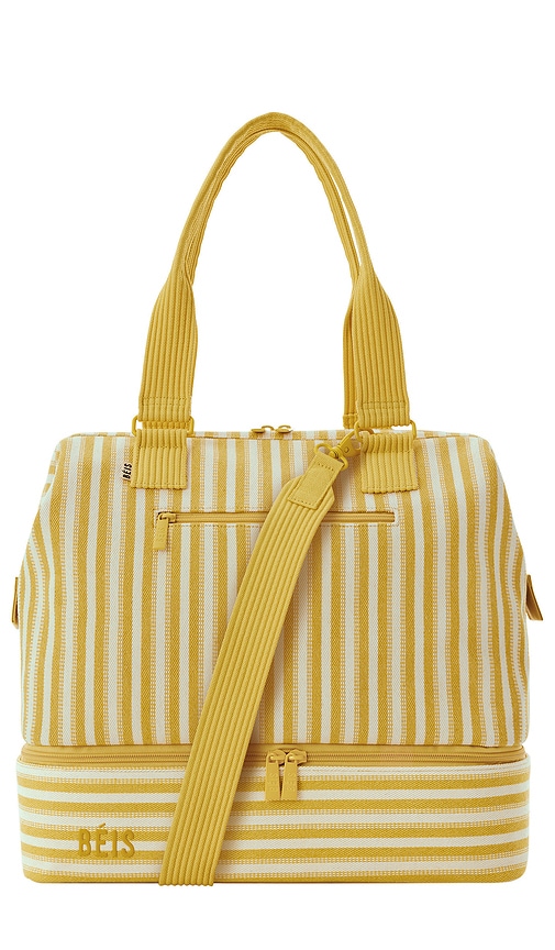 Shop Beis The Summer Stripe Mini Weekend Bag In Honey系列