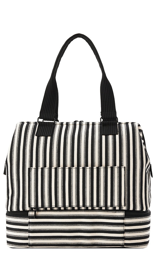 Shop Beis The Summer Stripe Mini Weekend Bag In 黑色