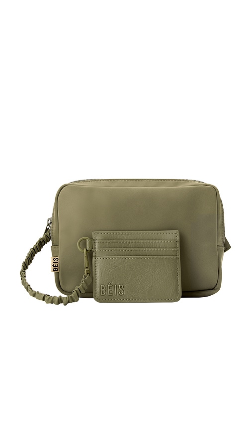  Beis Gürteltasche Aus Nylon In Olive. 