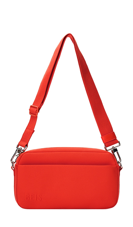 The Travel Crossbody Bag in Red.