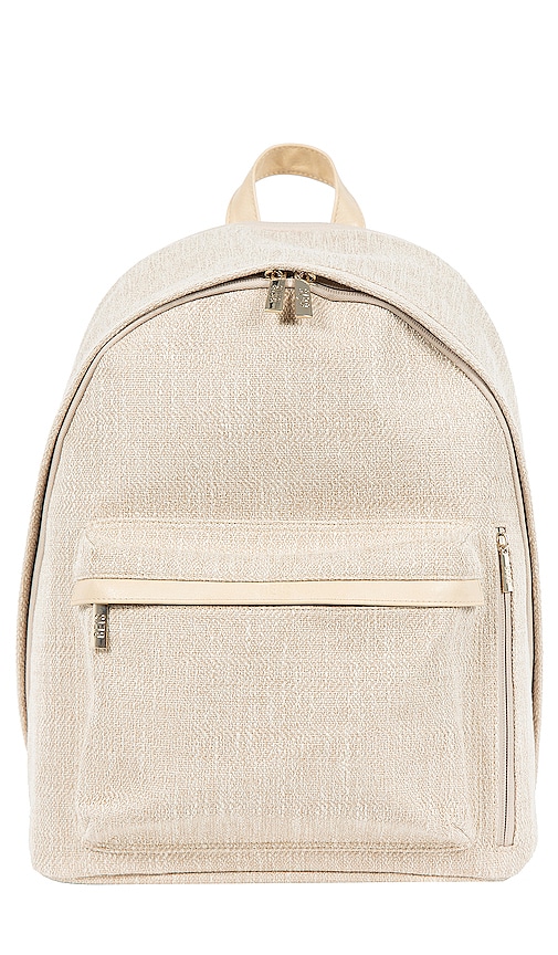 small khaki backpack