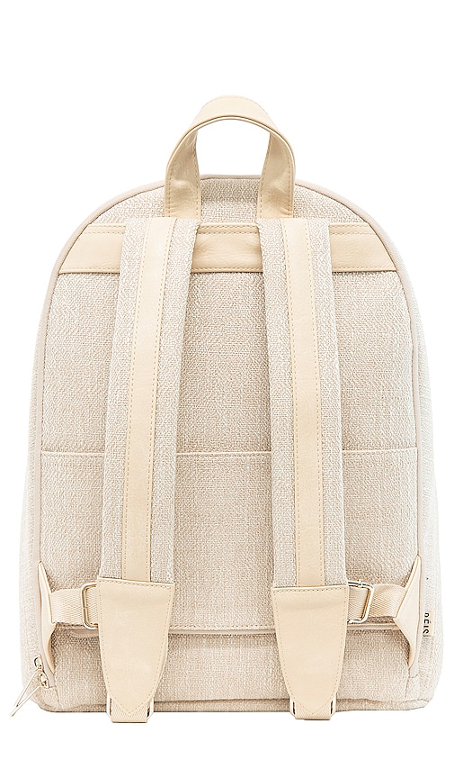 small beige backpack