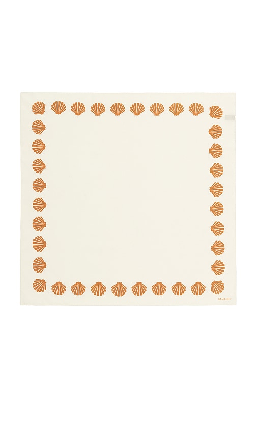  Bembien Grosser Schal Concha In Beige,tangerine. 