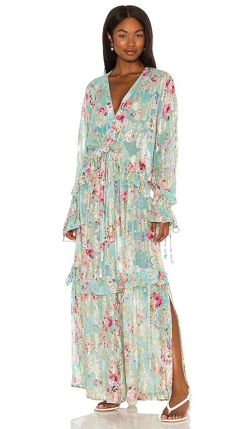 Elham Aqua Kaftan