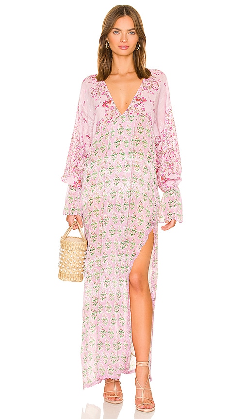 HEMANT AND NANDITA Hera Caftan Dress in Orchid Pink | REVOLVE