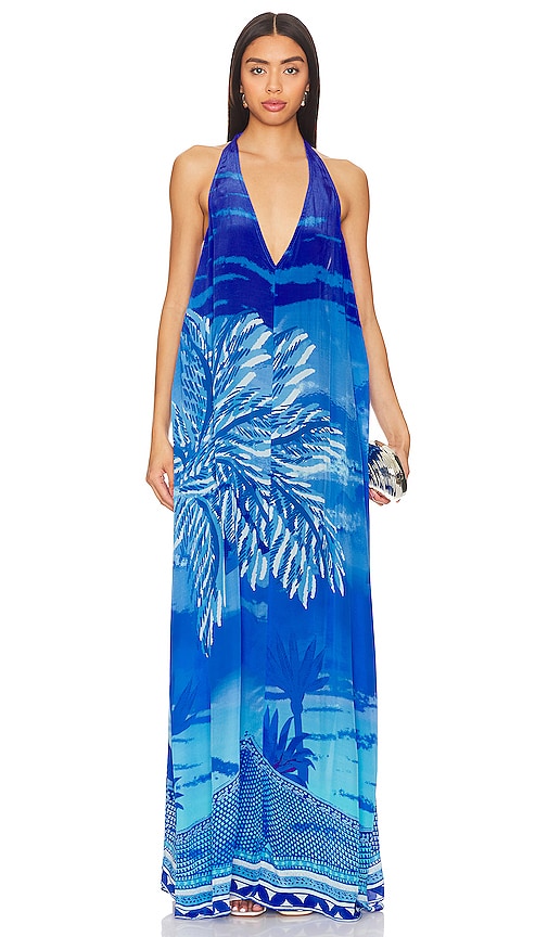 Shop Hemant & Nandita X Revolve Soma Maxi Dress In Blue Bemberg