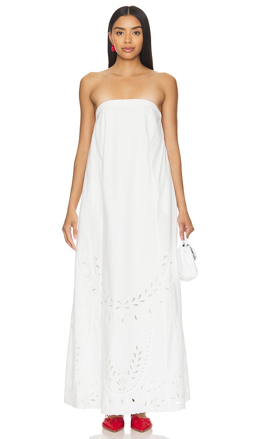 Shop Hemant & Nandita X Revolve Ayla Strapless Maxi Dress In White