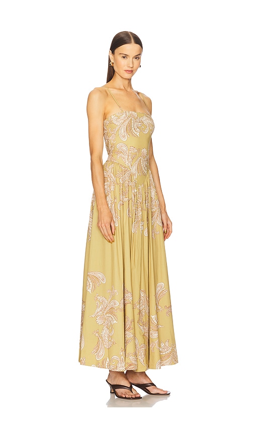Hemant & Nandita Corset Maxi Dress In Green