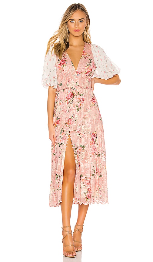 carmen maxi dress in blush