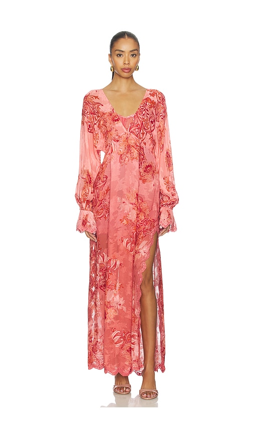 HEMANT AND NANDITA Kaftan Maxi Dress With Printed Slip