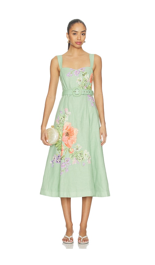 HEMANT AND NANDITA Midi Dress With Buckle Belt