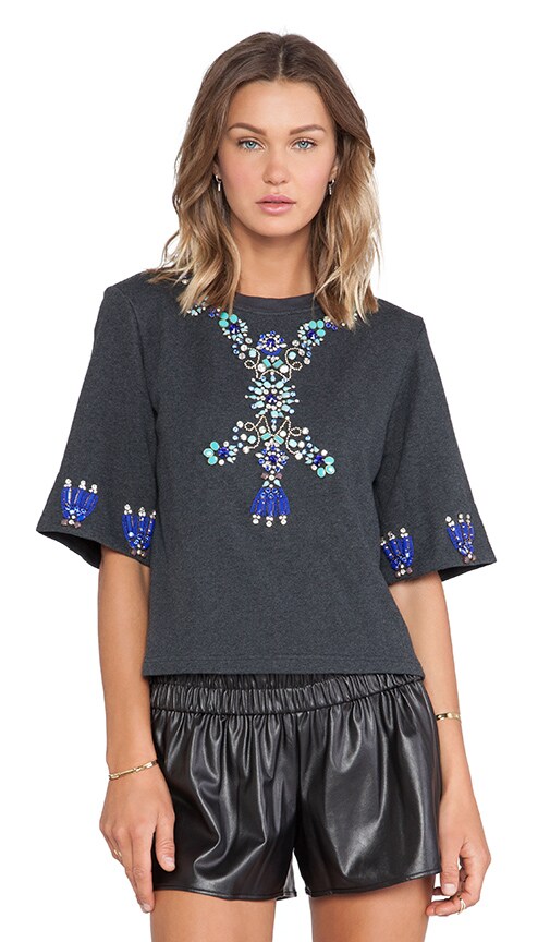 Crystal Short Sleeve Sweatshirt