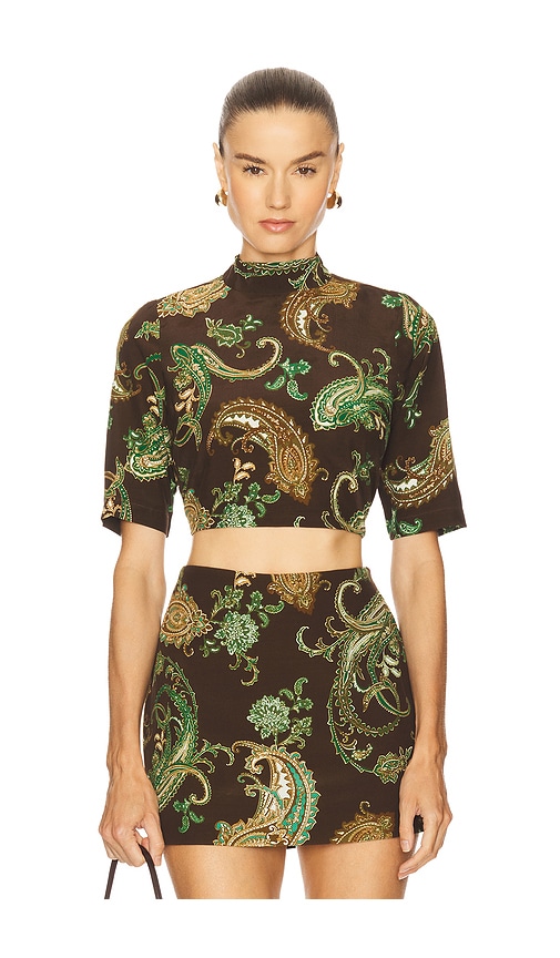 Boxy Top in Chocolate. - size L (also in M, S, XL, XS) - HEMANT AND NANDITA - Modalova