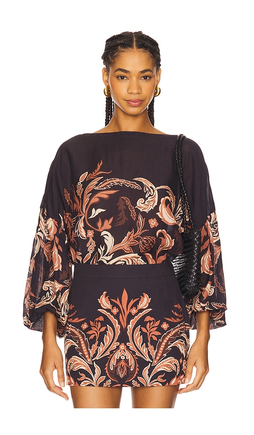 HEMANT AND NANDITA TOP MANCHES LONGUES TOP en ChocolateRust Taille XL Also en L 327 €