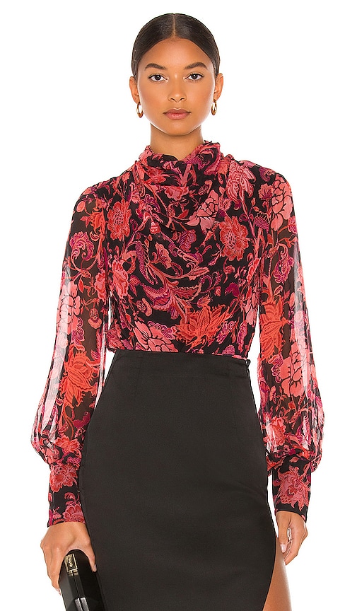 HEMANT AND NANDITA X REVOLVE Crimson Bodysuit in Crimson Red