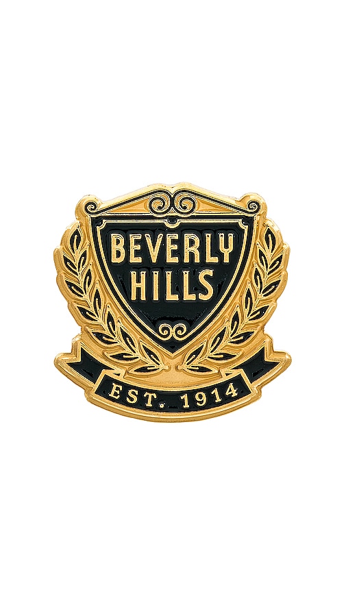 Beverly Hills X Revolve Beverly Hills 别针 – 黑色&金黄色 In Metallic Gold