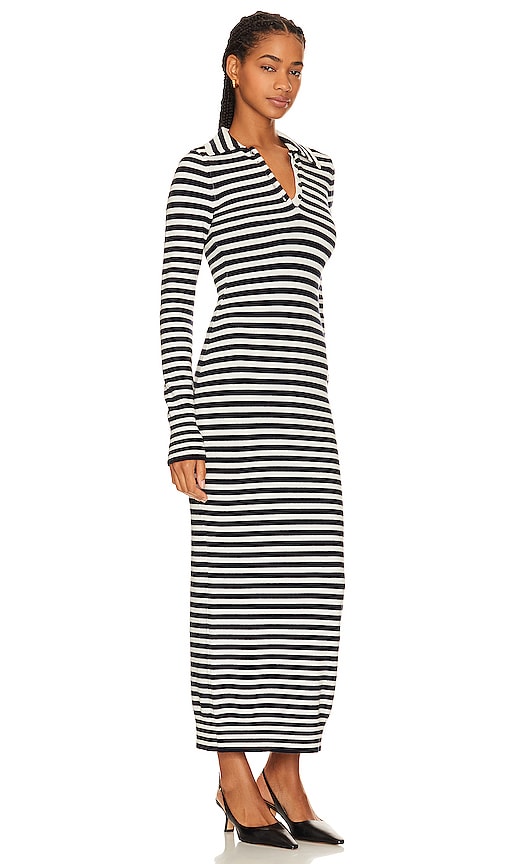 Shop Beverly Hills X Revolve Striped Polo Dress In Black