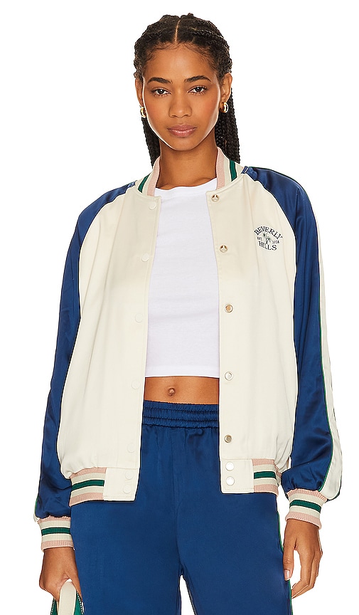Beverly Hills X Revolve Beverly Hills Reversible Track Jacket In Ivory