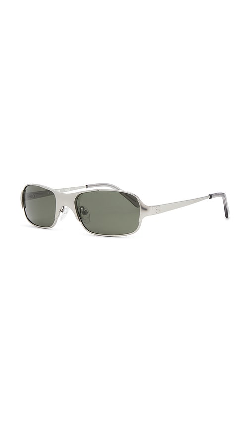 Shop Bru Eyewear Aitken Rectangle Sunglasses In 烟灰色