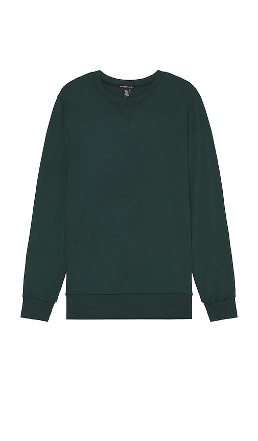 Shop Beyond Yoga Always Beyond Pullover Crew In Dark Spruce Green